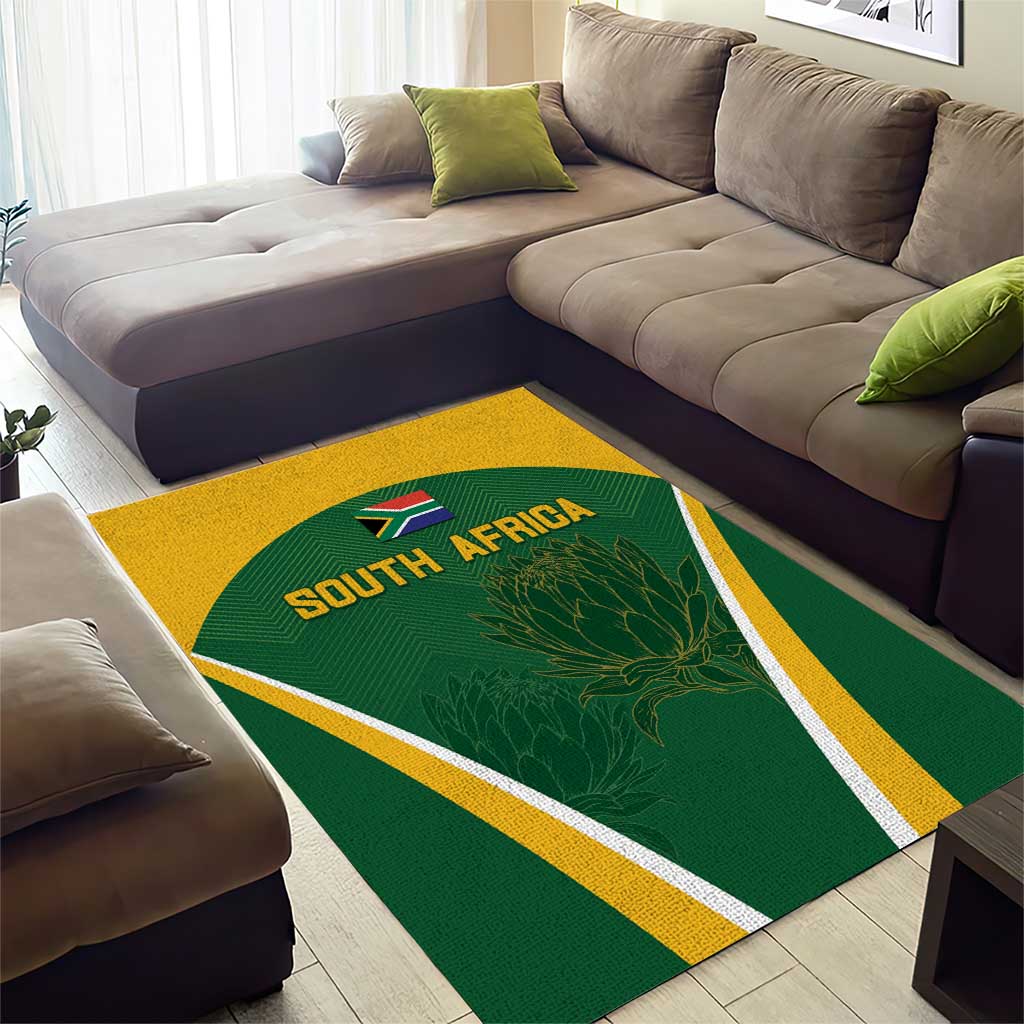 South Africa Cricket Area Rug Go Champions Protea Pattern LT05