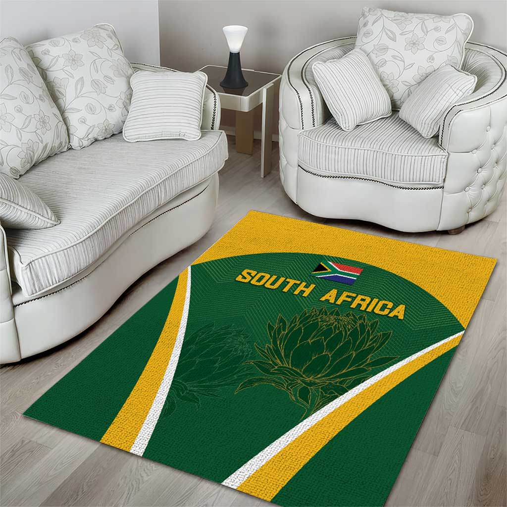 South Africa Cricket Area Rug Go Champions Protea Pattern LT05
