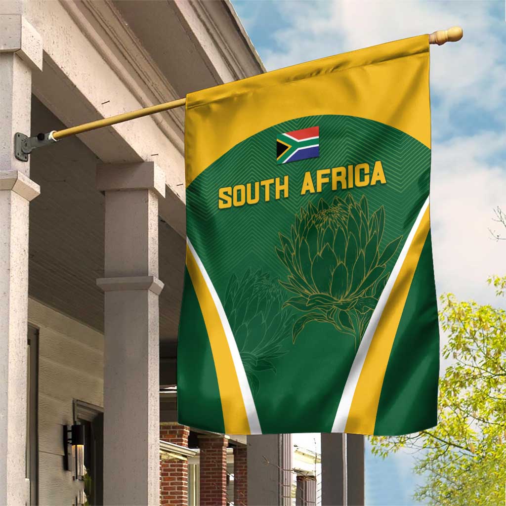 South Africa Cricket Garden Flag Go Champions Protea Pattern LT05