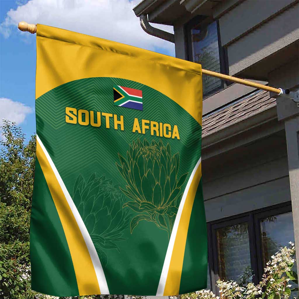 South Africa Cricket Garden Flag Go Champions Protea Pattern LT05