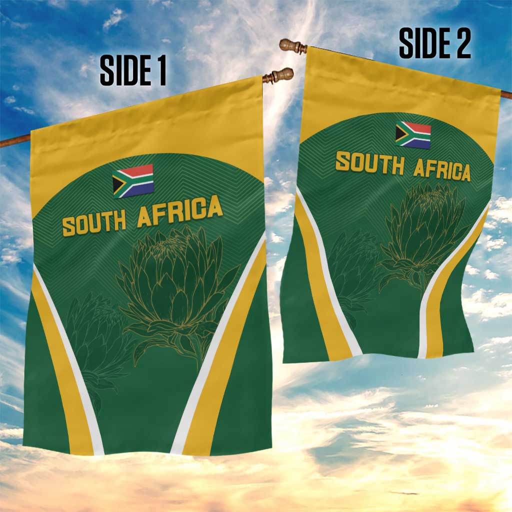 South Africa Cricket Garden Flag Go Champions Protea Pattern LT05