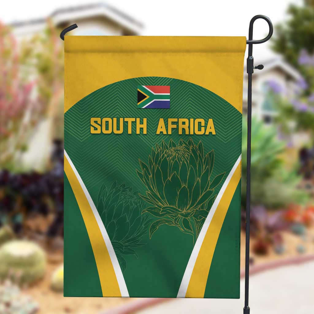 South Africa Cricket Garden Flag Go Champions Protea Pattern LT05