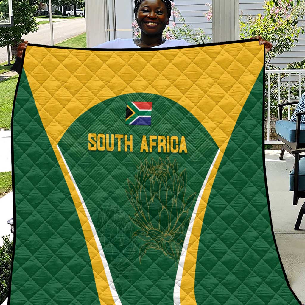 South Africa Cricket Quilt Go Champions Protea Pattern LT05