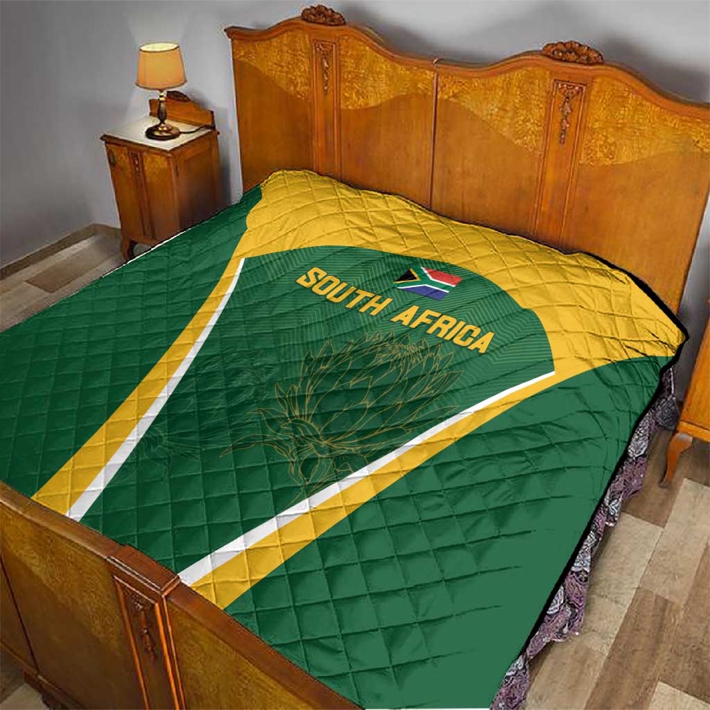 South Africa Cricket Quilt Go Champions Protea Pattern LT05