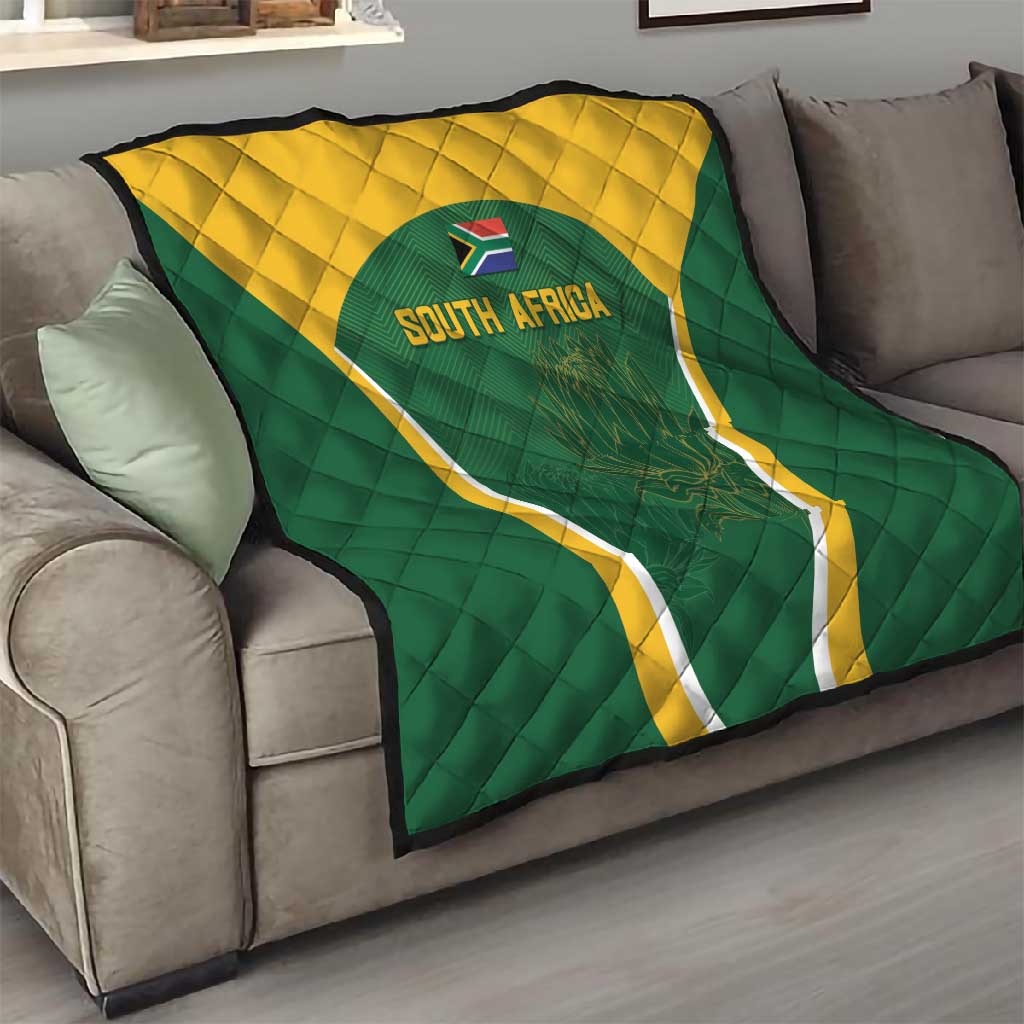 South Africa Cricket Quilt Go Champions Protea Pattern LT05