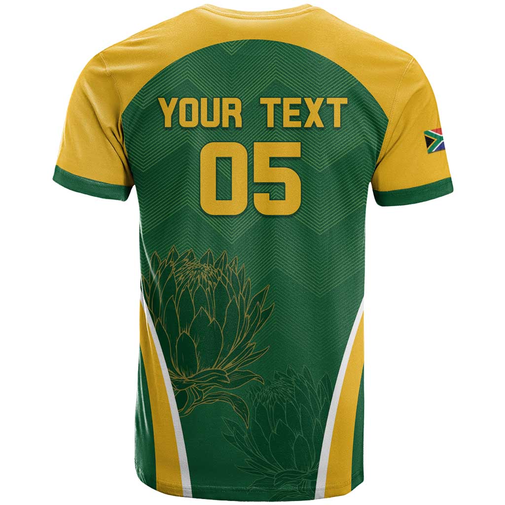 Custom South Africa Cricket T shirt Go Champions Protea Pattern LT05