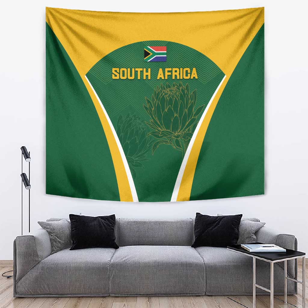 South Africa Cricket Tapestry Go Champions Protea Pattern LT05