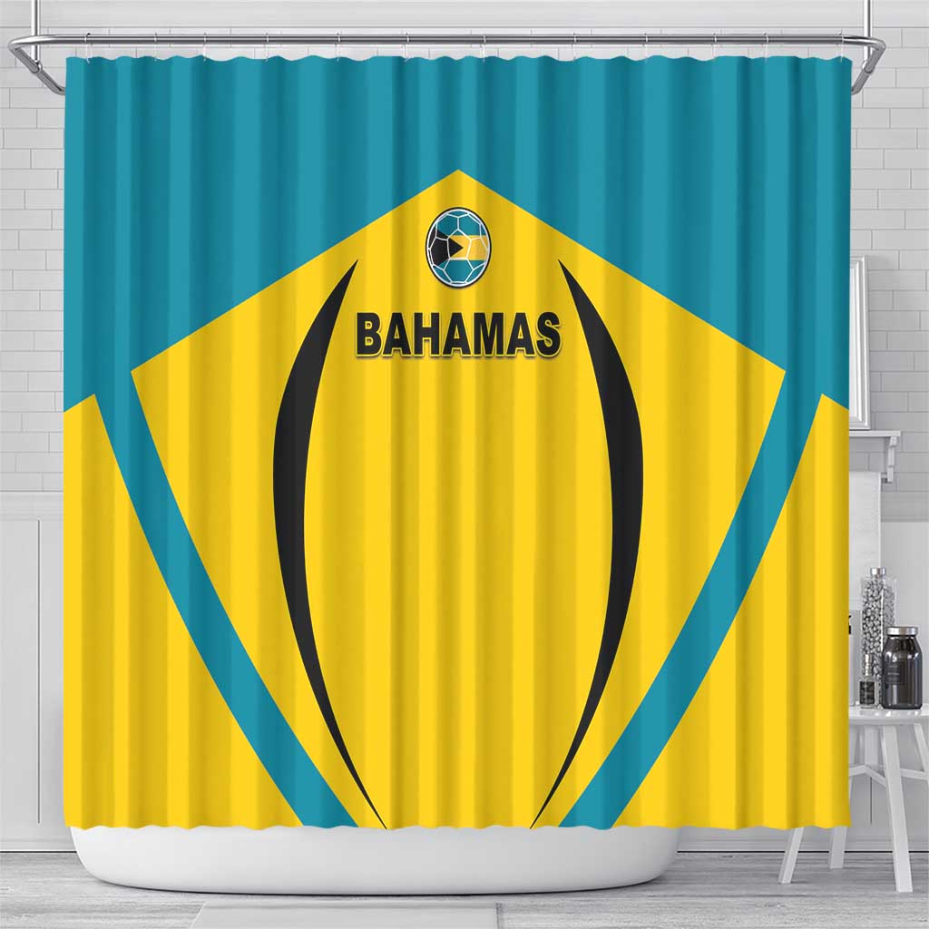 Bahamas Football Shower Curtain Go Champions Baha Boyz LT05