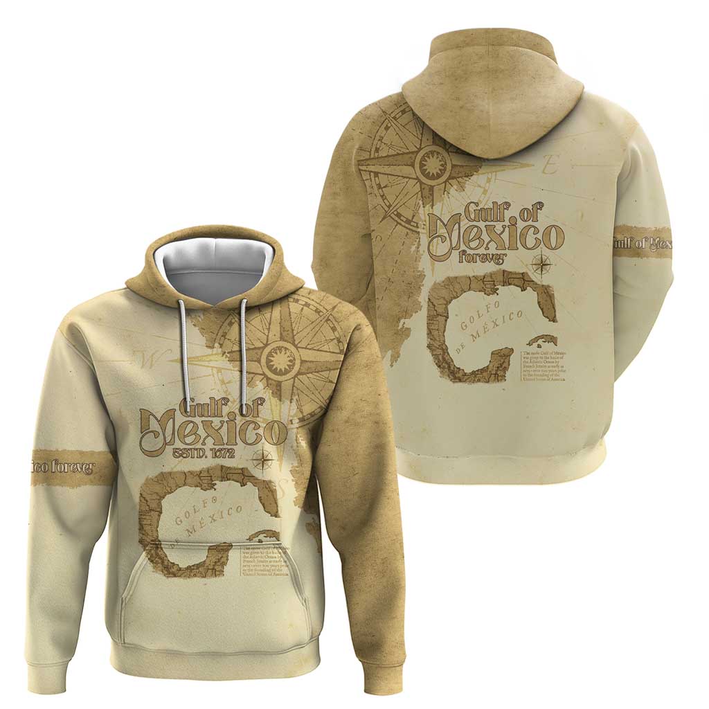 Gulf Of Mexico Estd 1672 Hoodie Vintage Style LT05