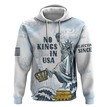 Funny Rejecting Kings Hoodie Since 1776 No Kings In America Retro Style LT05