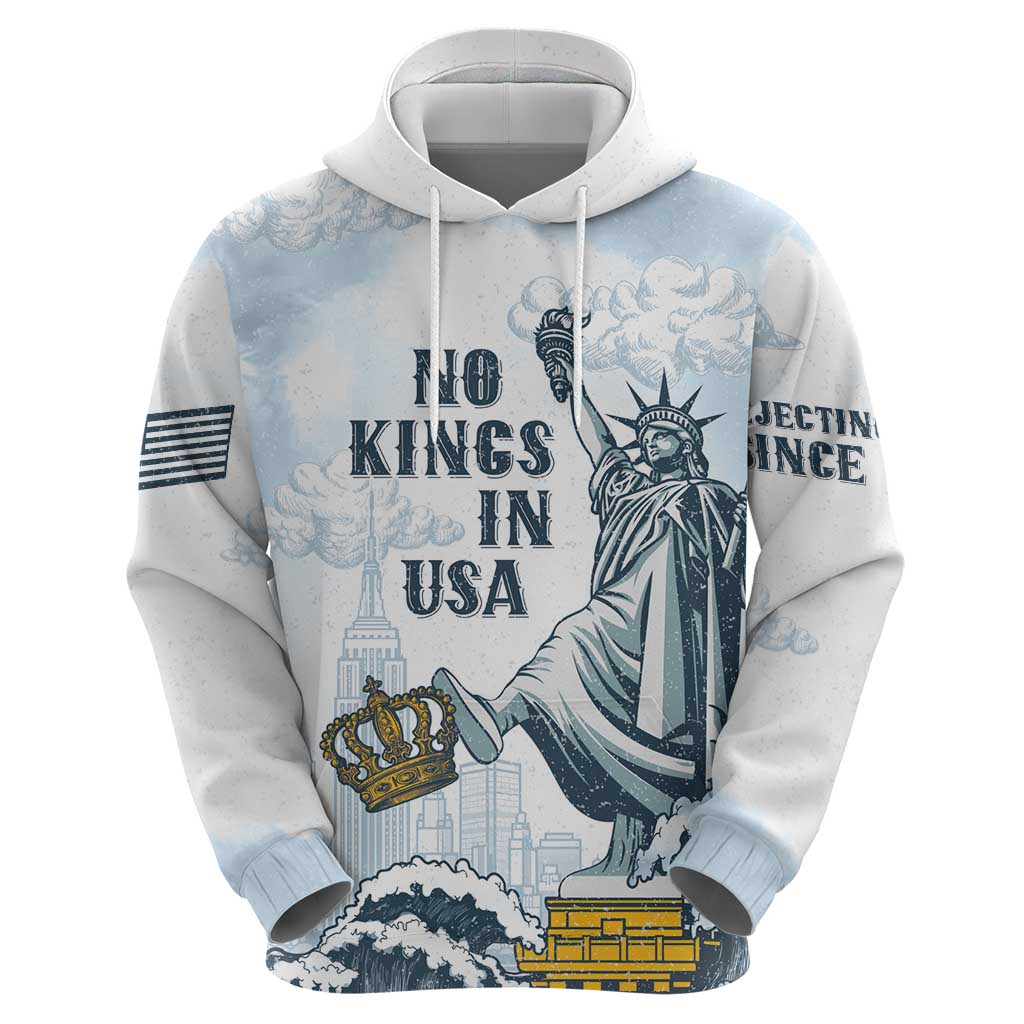 Funny Rejecting Kings Hoodie Since 1776 No Kings In America Retro Style LT05