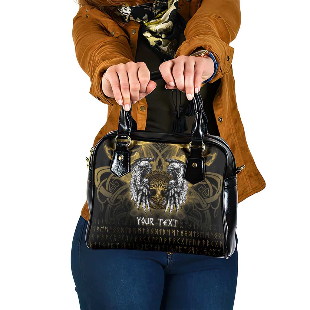 Personalized Cornwall Celtic Chough Shoulder Handbag With Tree Of Life LT05