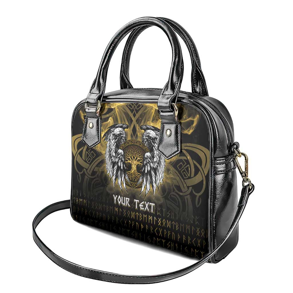 Personalized Cornwall Celtic Chough Shoulder Handbag With Tree Of Life LT05