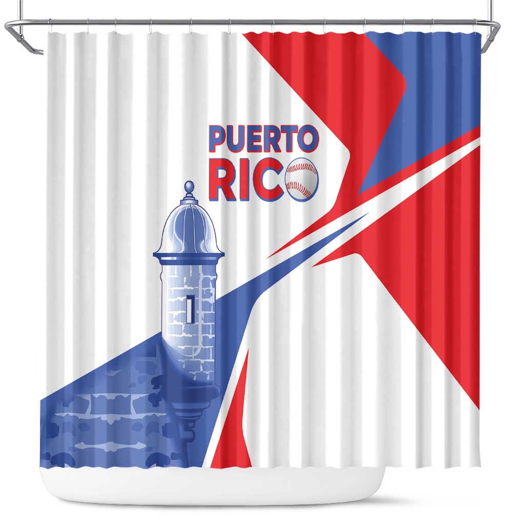 Puerto Rico Baseball Shower Curtain El Morro Sporty Style LT05
