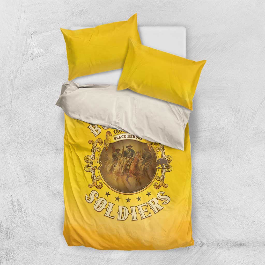 Honor Buffalo Soldiers Bedding Set African American Cavalry Yellow Version LT05