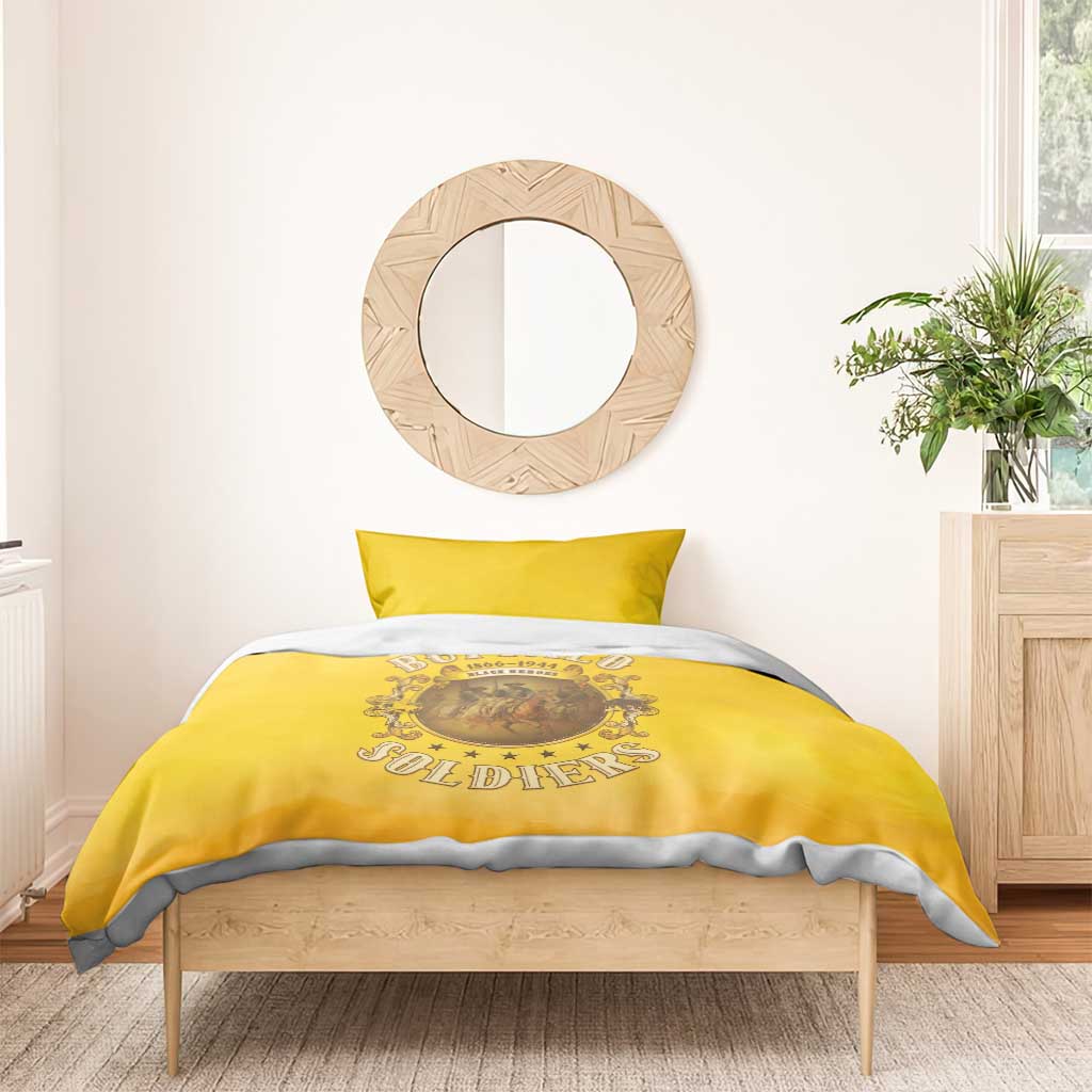 Honor Buffalo Soldiers Bedding Set African American Cavalry Yellow Version LT05