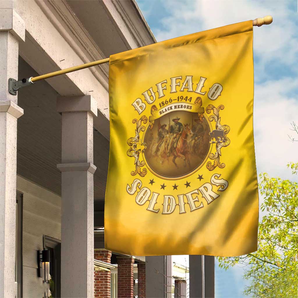 Honor Buffalo Soldiers Garden Flag African American Cavalry Yellow Version LT05