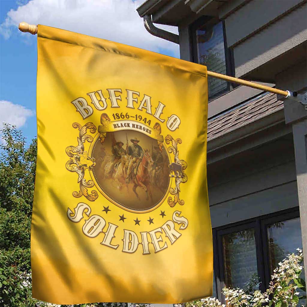 Honor Buffalo Soldiers Garden Flag African American Cavalry Yellow Version LT05