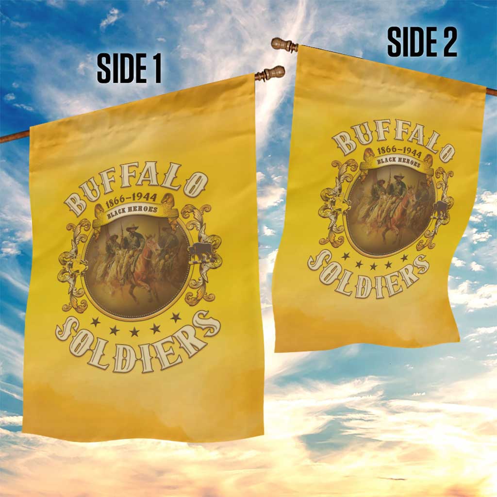 Honor Buffalo Soldiers Garden Flag African American Cavalry Yellow Version LT05