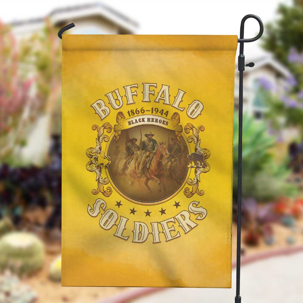 Honor Buffalo Soldiers Garden Flag African American Cavalry Yellow Version LT05