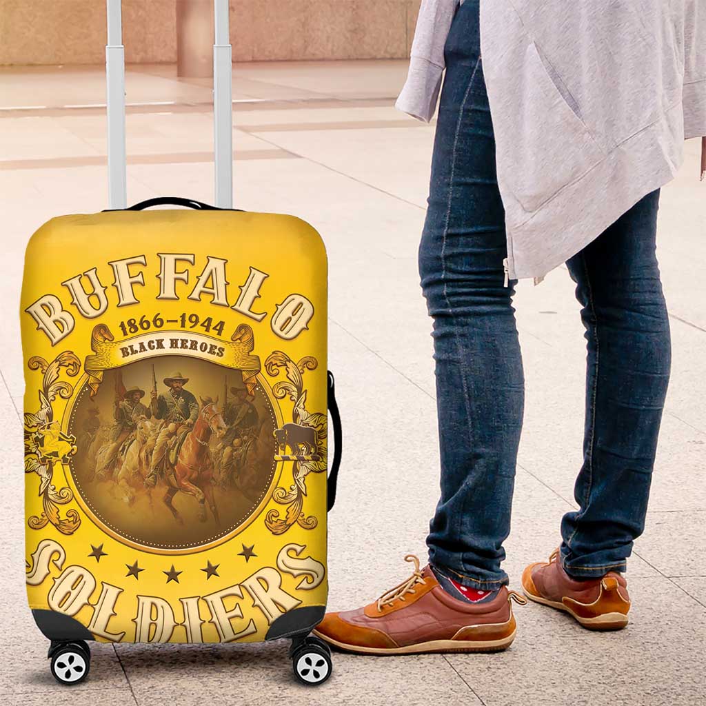 Honor Buffalo Soldiers Luggage Cover African American Cavalry Yellow Version LT05
