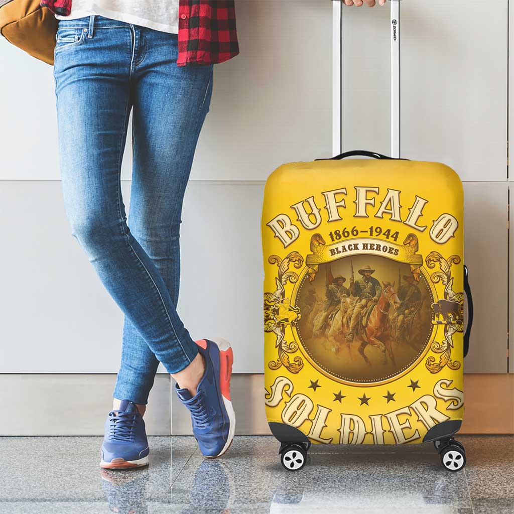 Honor Buffalo Soldiers Luggage Cover African American Cavalry Yellow Version LT05