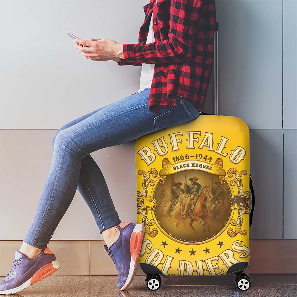 Honor Buffalo Soldiers Luggage Cover African American Cavalry Yellow Version LT05