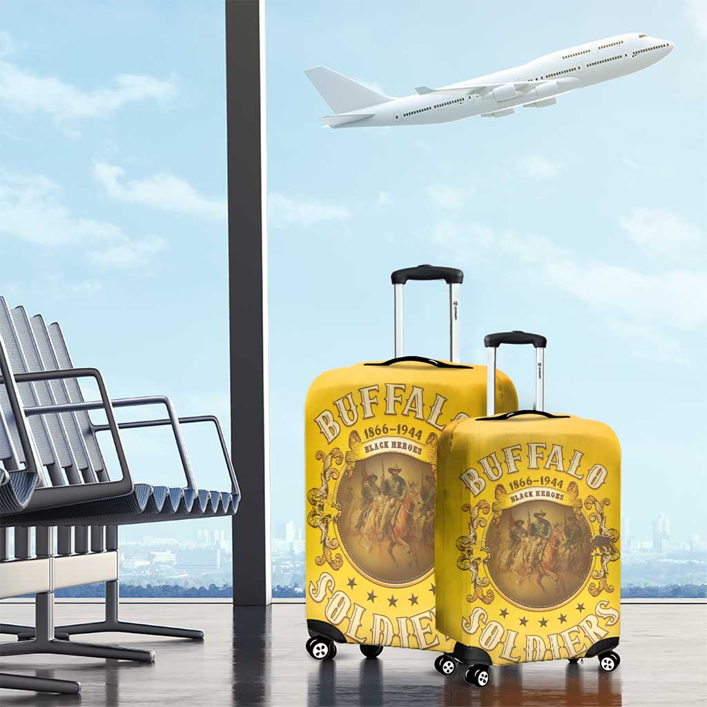 Honor Buffalo Soldiers Luggage Cover African American Cavalry Yellow Version LT05