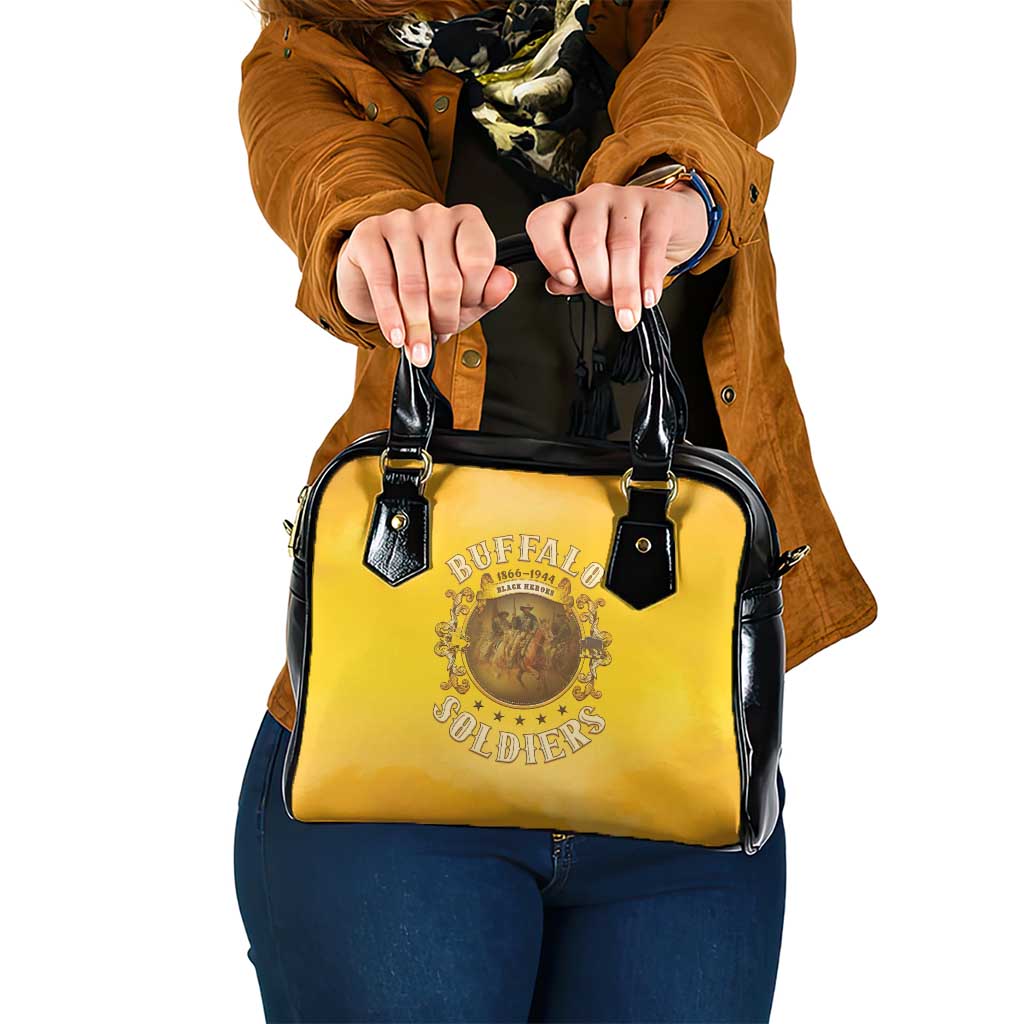 Honor Buffalo Soldiers Shoulder Handbag African American Cavalry Yellow Version LT05