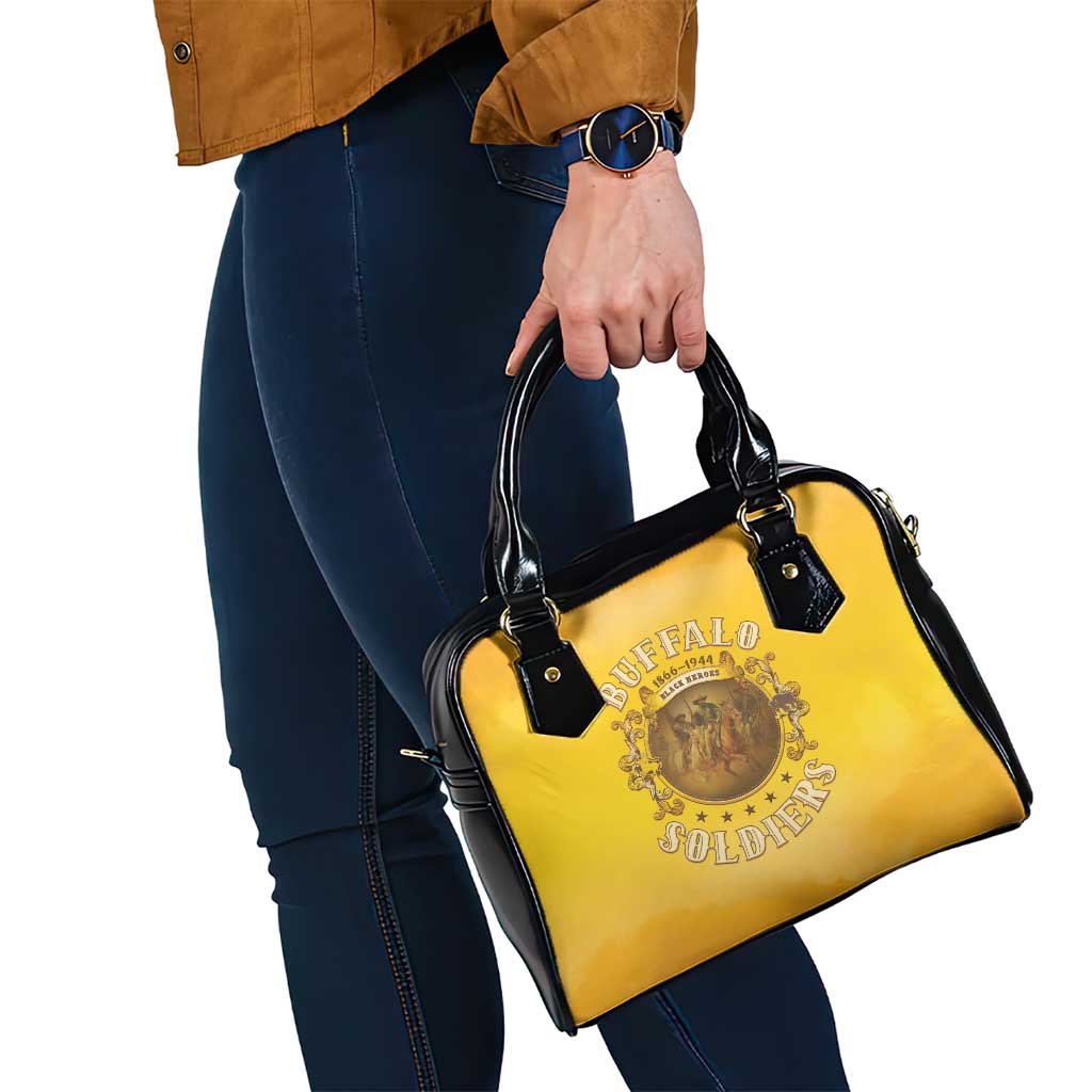 Honor Buffalo Soldiers Shoulder Handbag African American Cavalry Yellow Version LT05