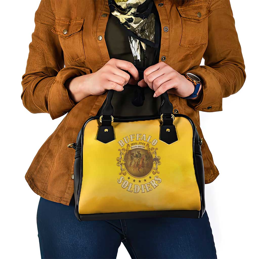 Honor Buffalo Soldiers Shoulder Handbag African American Cavalry Yellow Version LT05