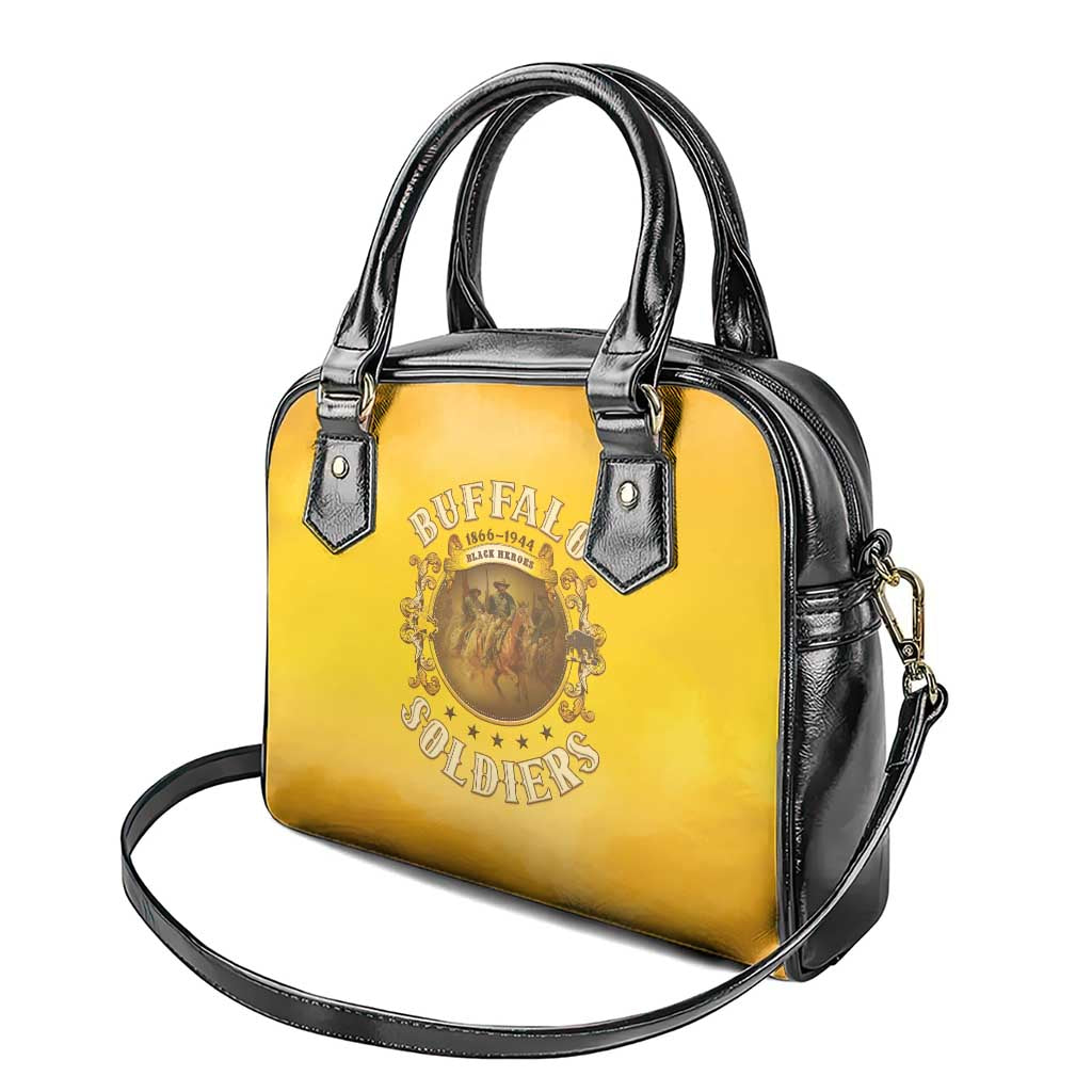 Honor Buffalo Soldiers Shoulder Handbag African American Cavalry Yellow Version LT05