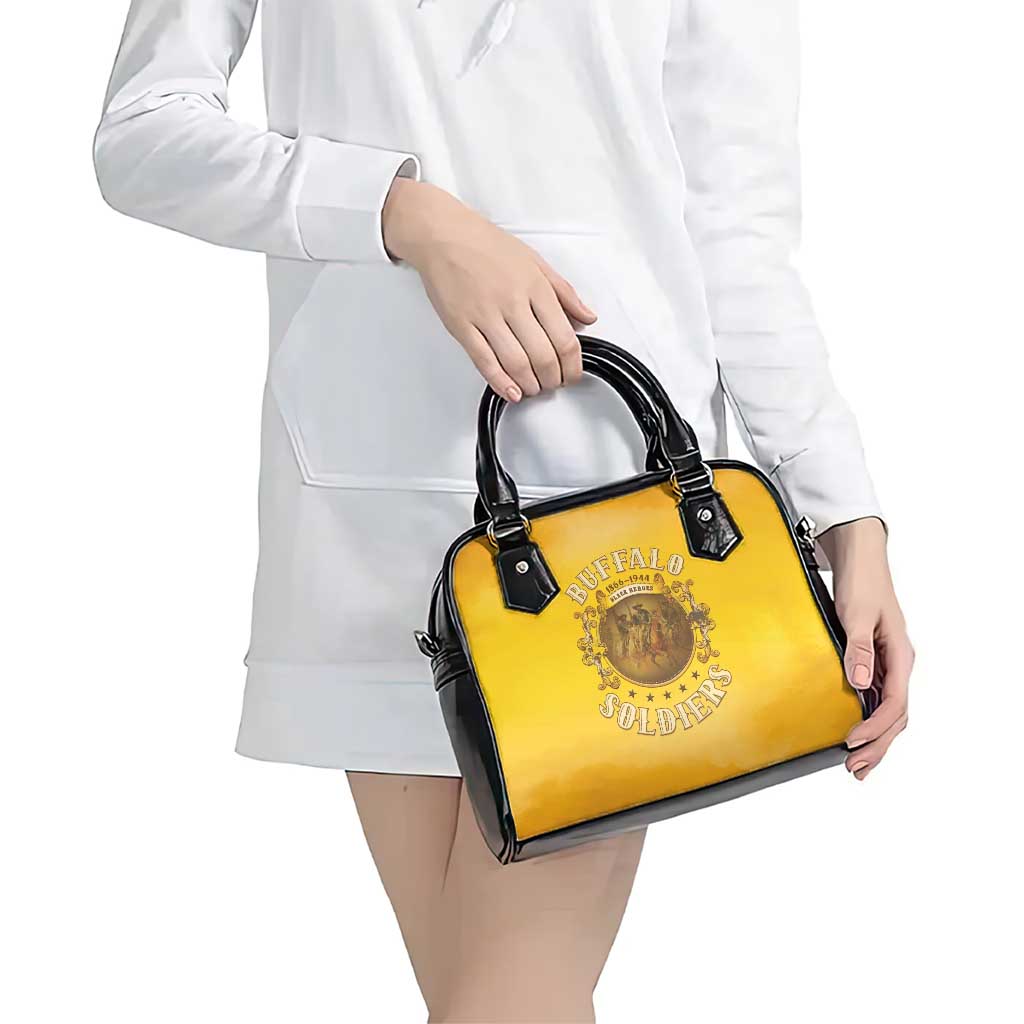 Honor Buffalo Soldiers Shoulder Handbag African American Cavalry Yellow Version LT05