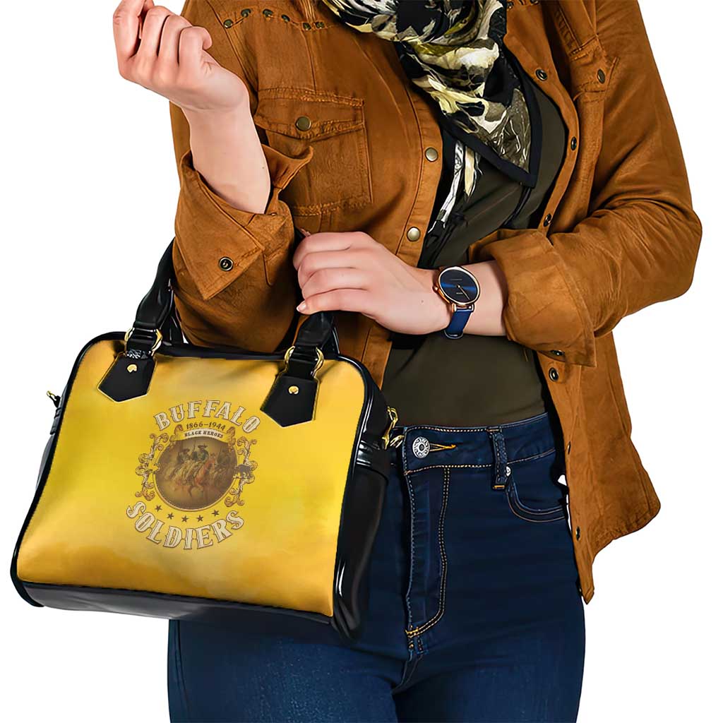 Honor Buffalo Soldiers Shoulder Handbag African American Cavalry Yellow Version LT05