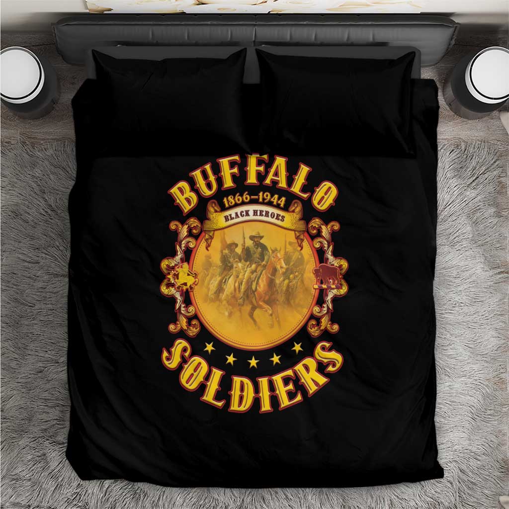 Honor Buffalo Soldiers Bedding Set African American Cavalry Black Version LT05