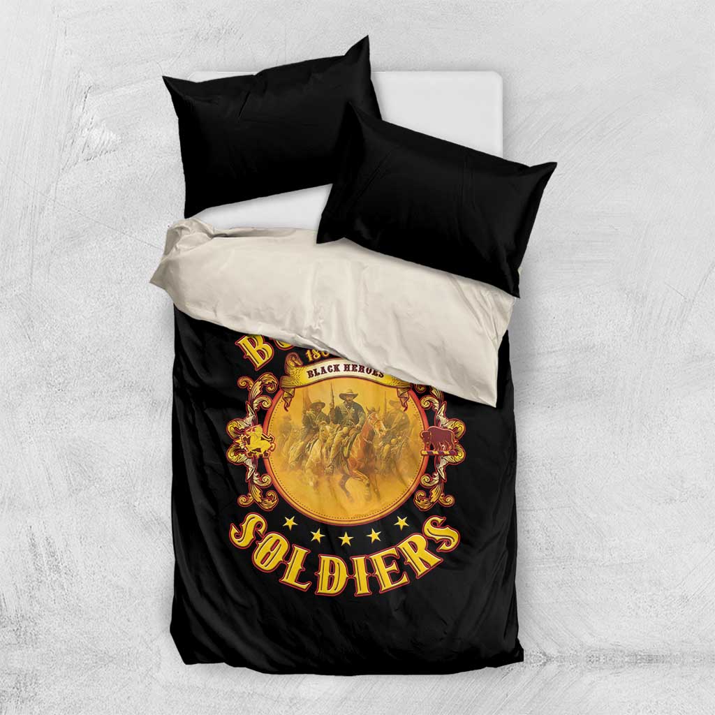 Honor Buffalo Soldiers Bedding Set African American Cavalry Black Version LT05