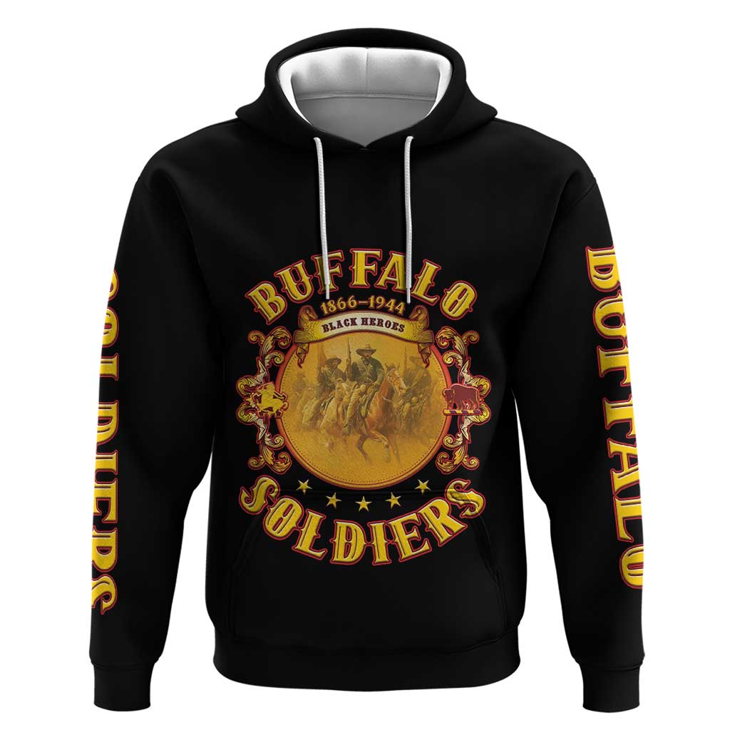 Honor Buffalo Soldiers Hoodie African American Cavalry Black Version LT05