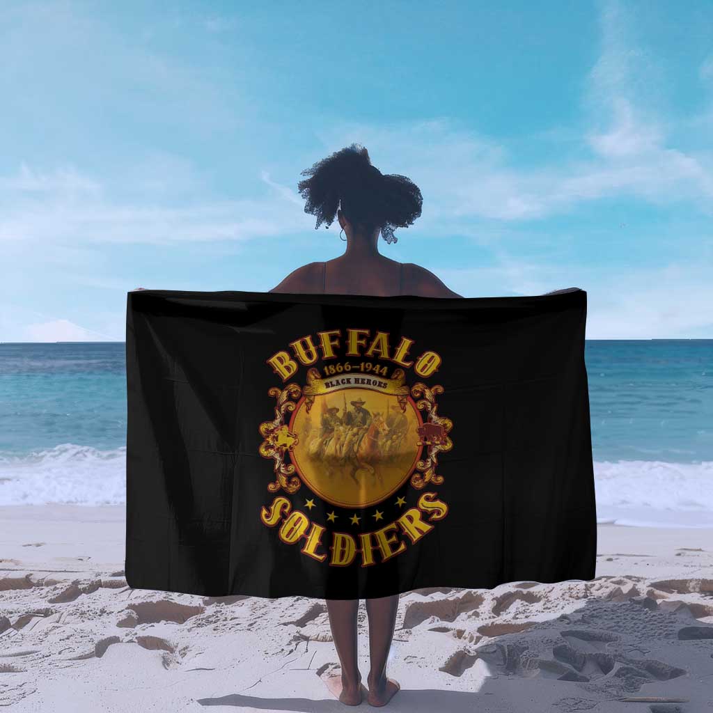 Honor Buffalo Soldiers Sarong African American Cavalry Black Version LT05