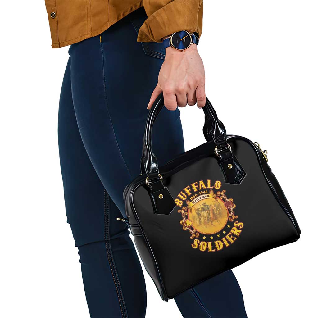 Honor Buffalo Soldiers Shoulder Handbag African American Cavalry Black Version LT05