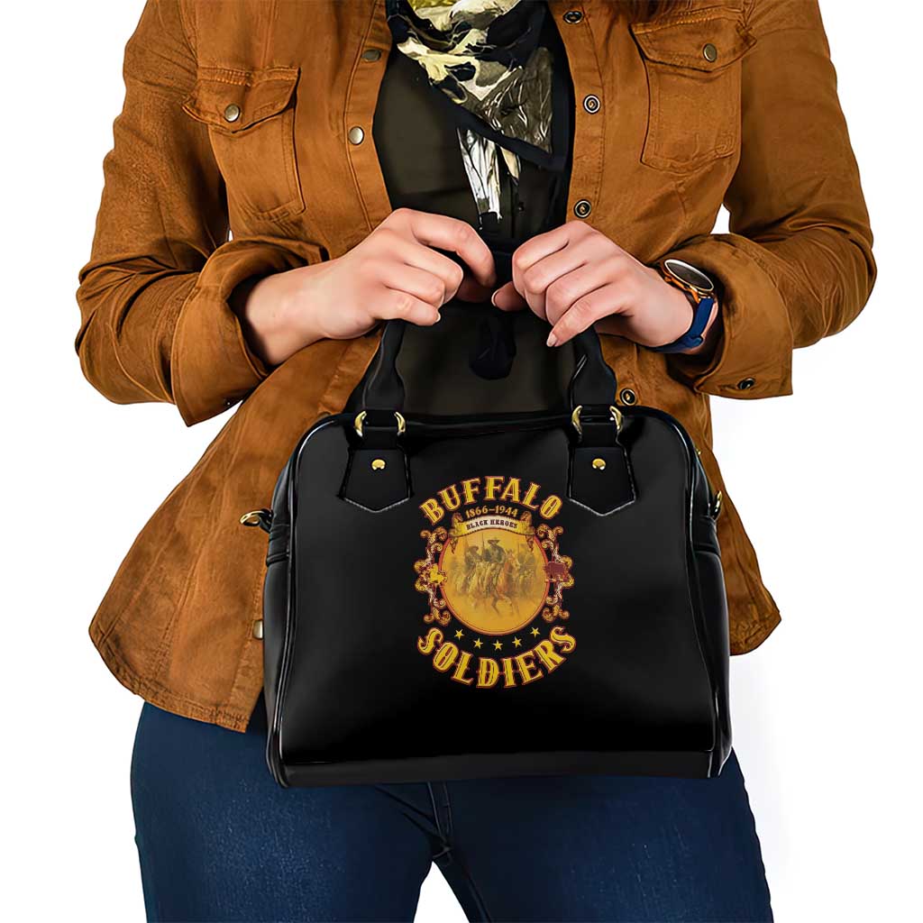 Honor Buffalo Soldiers Shoulder Handbag African American Cavalry Black Version LT05