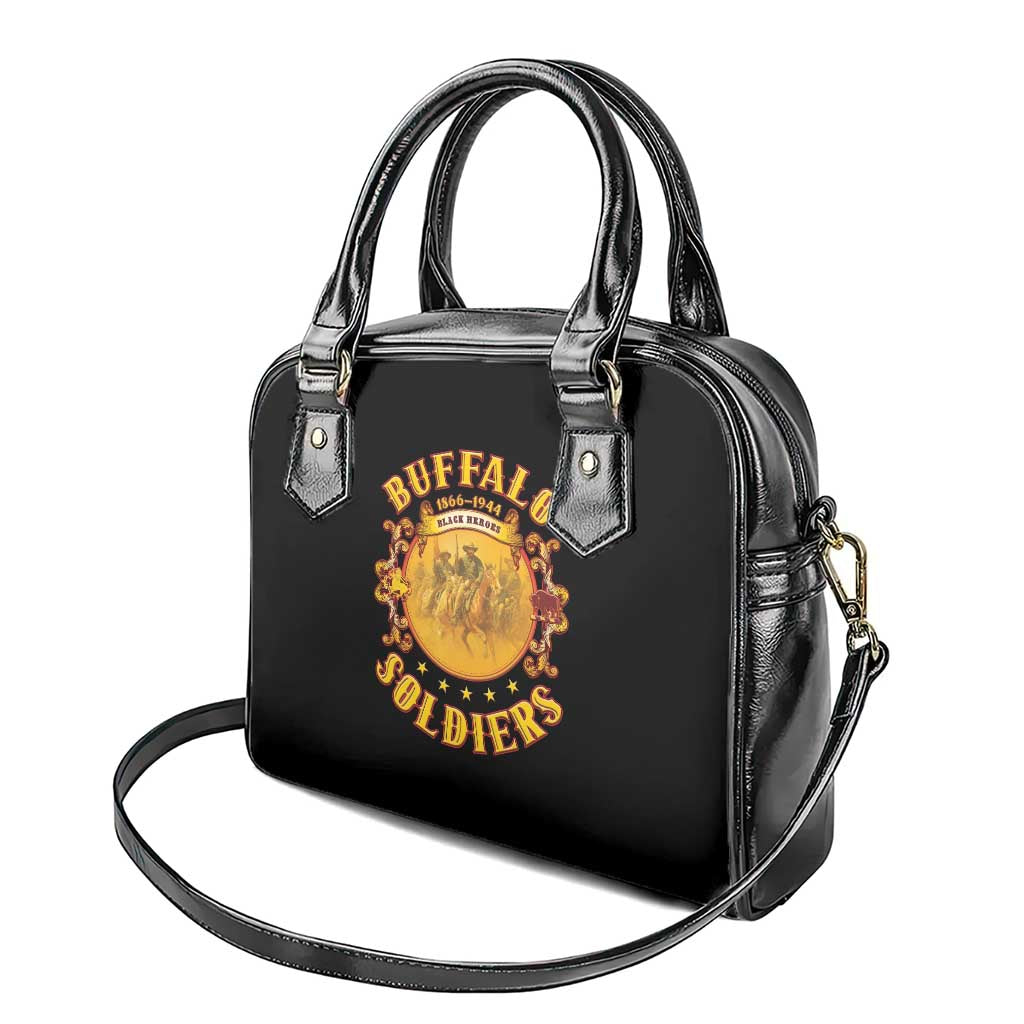 Honor Buffalo Soldiers Shoulder Handbag African American Cavalry Black Version LT05