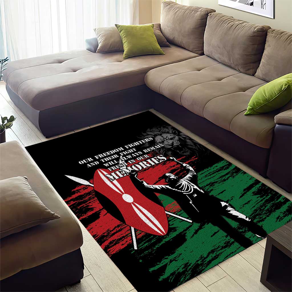 Happy Kenya Mashujaa Day Area Rug Honour Our Heroes, Heroines LT05