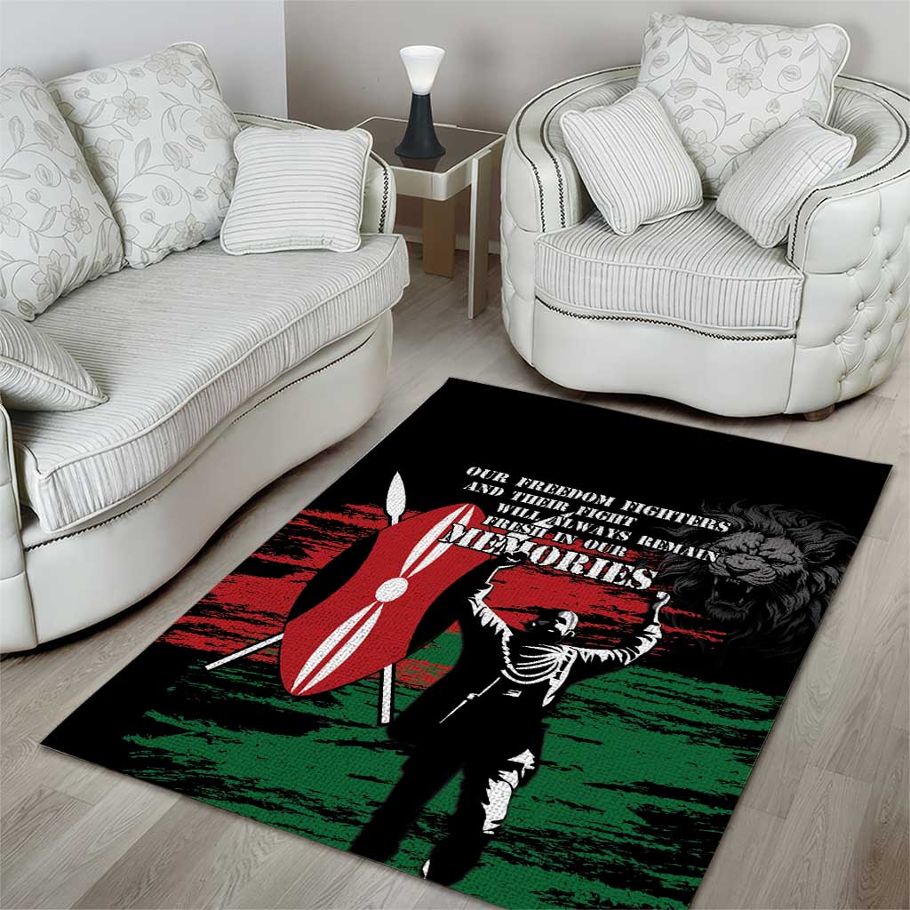 Happy Kenya Mashujaa Day Area Rug Honour Our Heroes, Heroines LT05