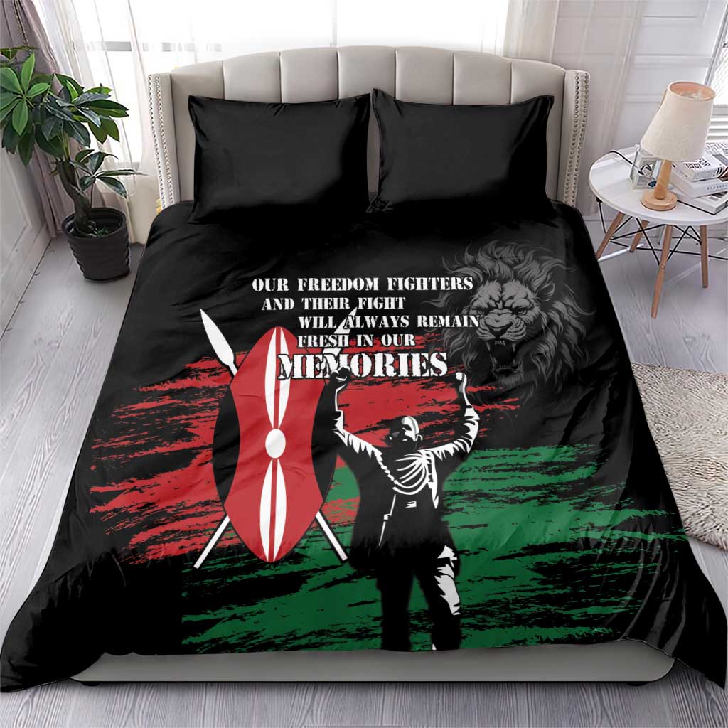 Happy Kenya Mashujaa Day Bedding Set Honour Our Heroes, Heroines LT05