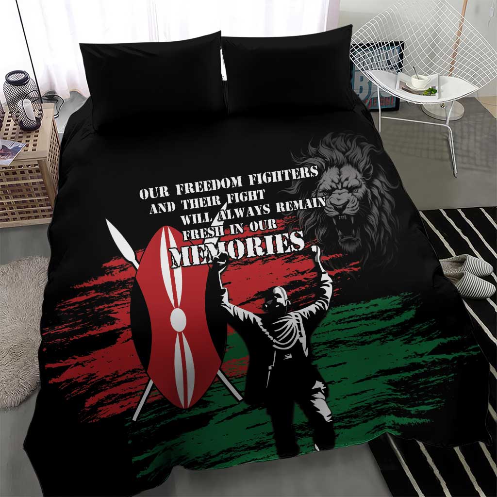Happy Kenya Mashujaa Day Bedding Set Honour Our Heroes, Heroines LT05