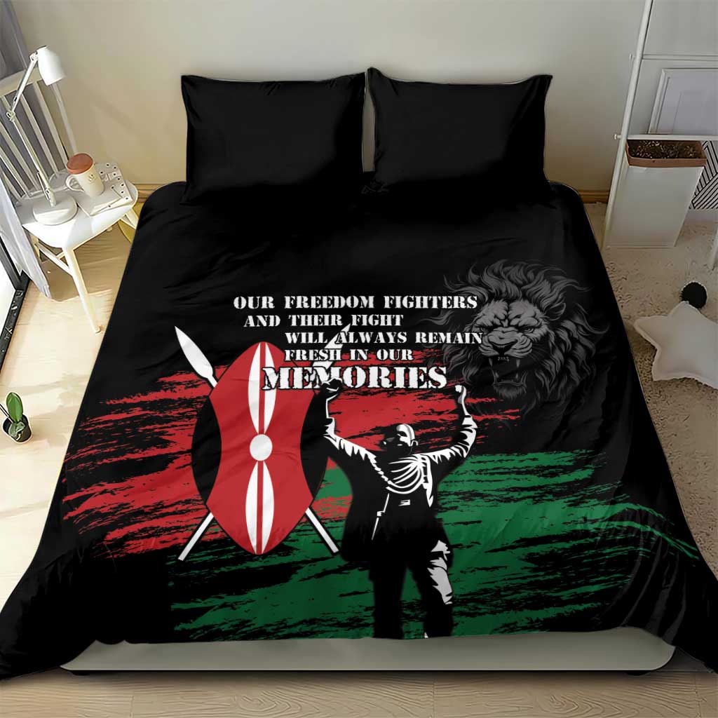 Happy Kenya Mashujaa Day Bedding Set Honour Our Heroes, Heroines LT05
