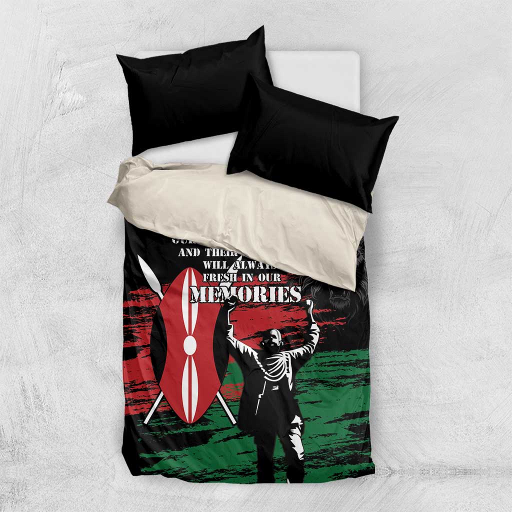 Happy Kenya Mashujaa Day Bedding Set Honour Our Heroes, Heroines LT05