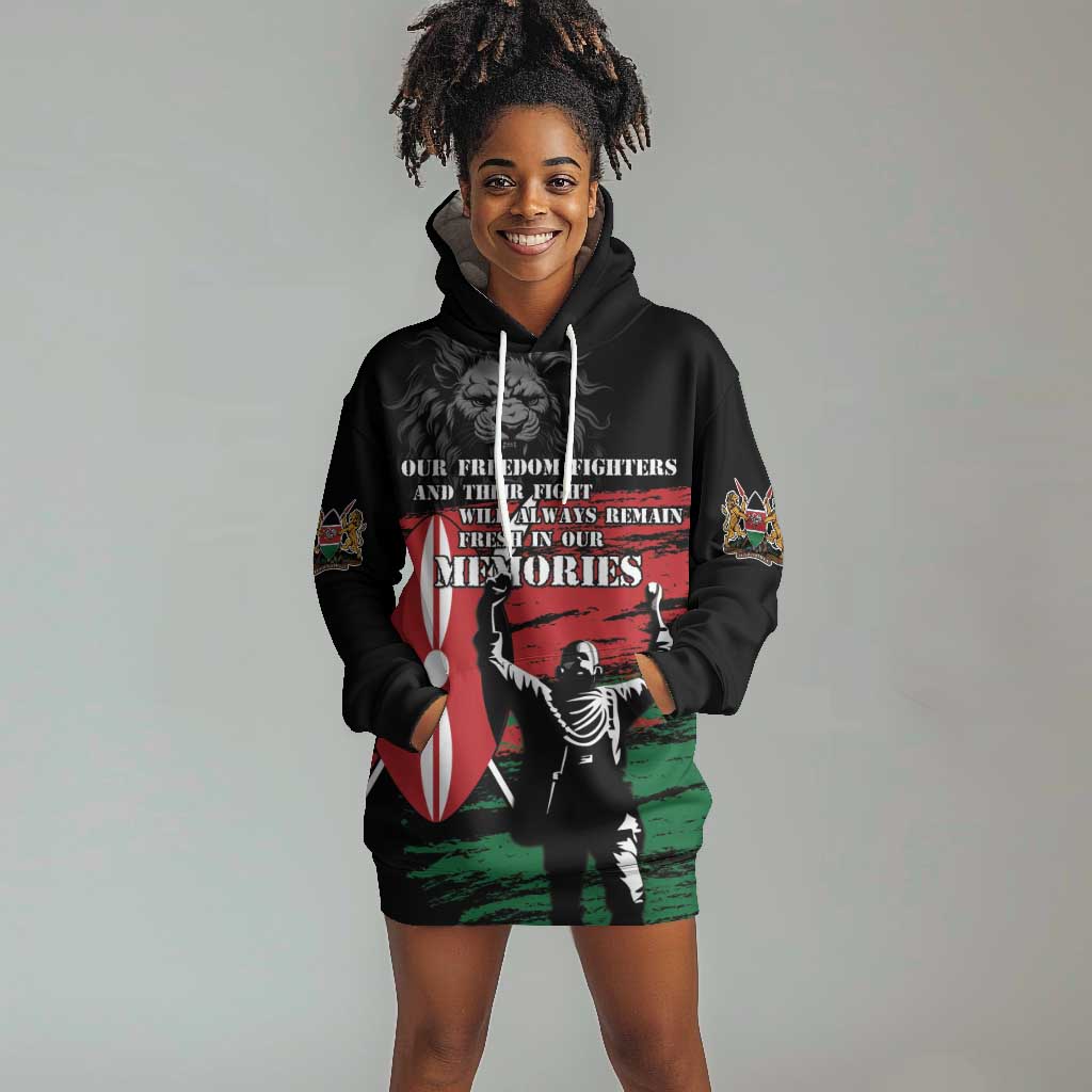 Happy Kenya Mashujaa Day Hoodie Dress Honour Our Heroes, Heroines LT05