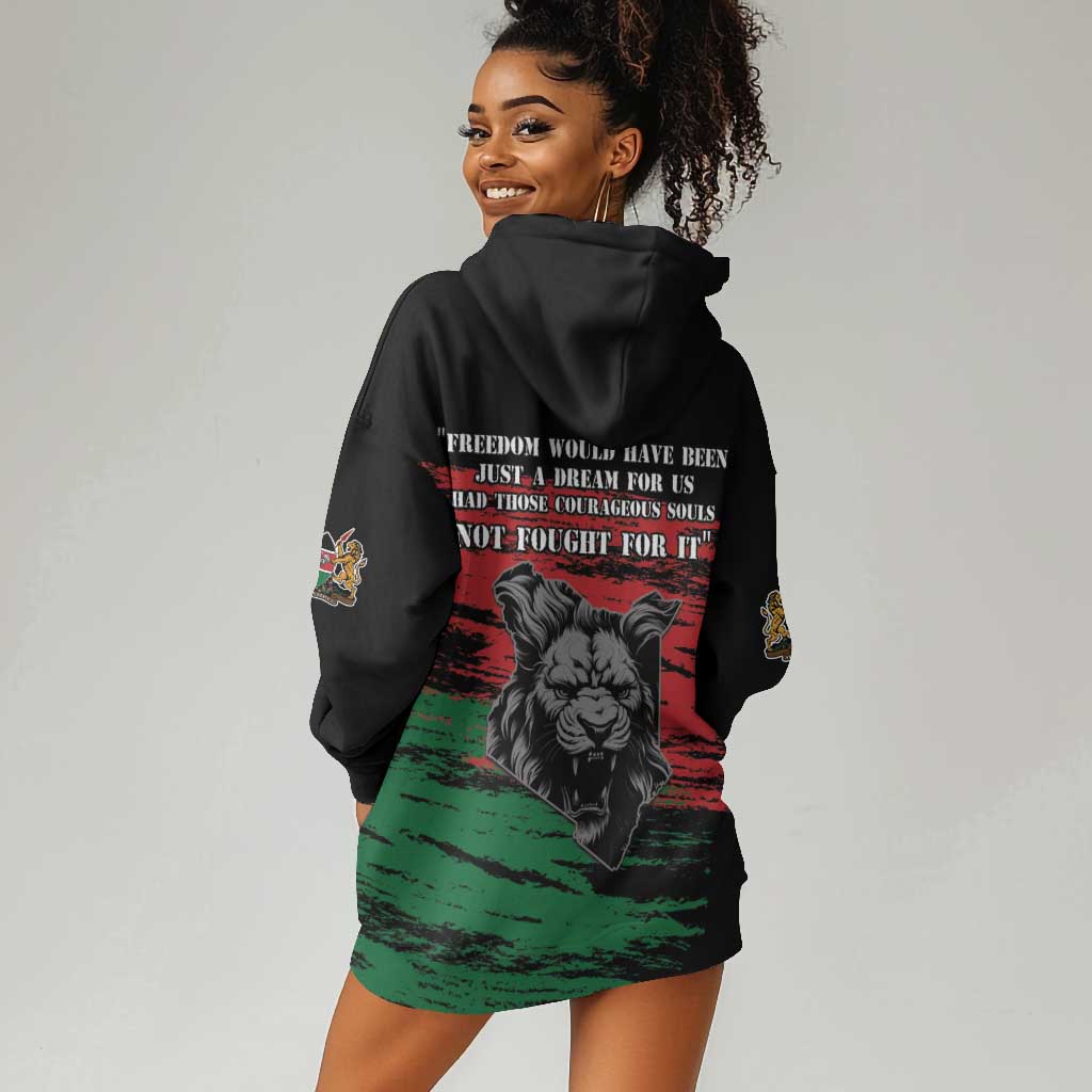 Happy Kenya Mashujaa Day Hoodie Dress Honour Our Heroes, Heroines LT05