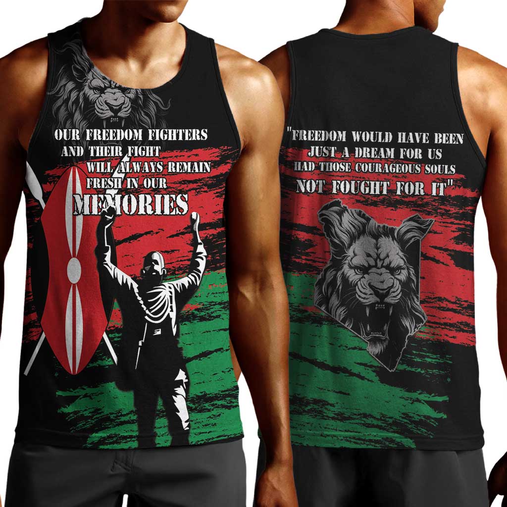 Happy Kenya Mashujaa Day Men Tank Top Honour Our Heroes, Heroines LT05